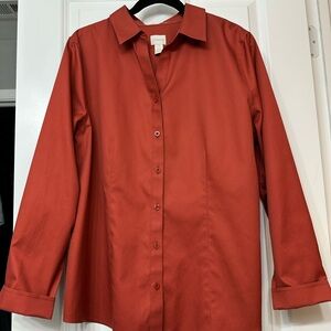 Chico's Terracotta Long Sleeve Blouse
